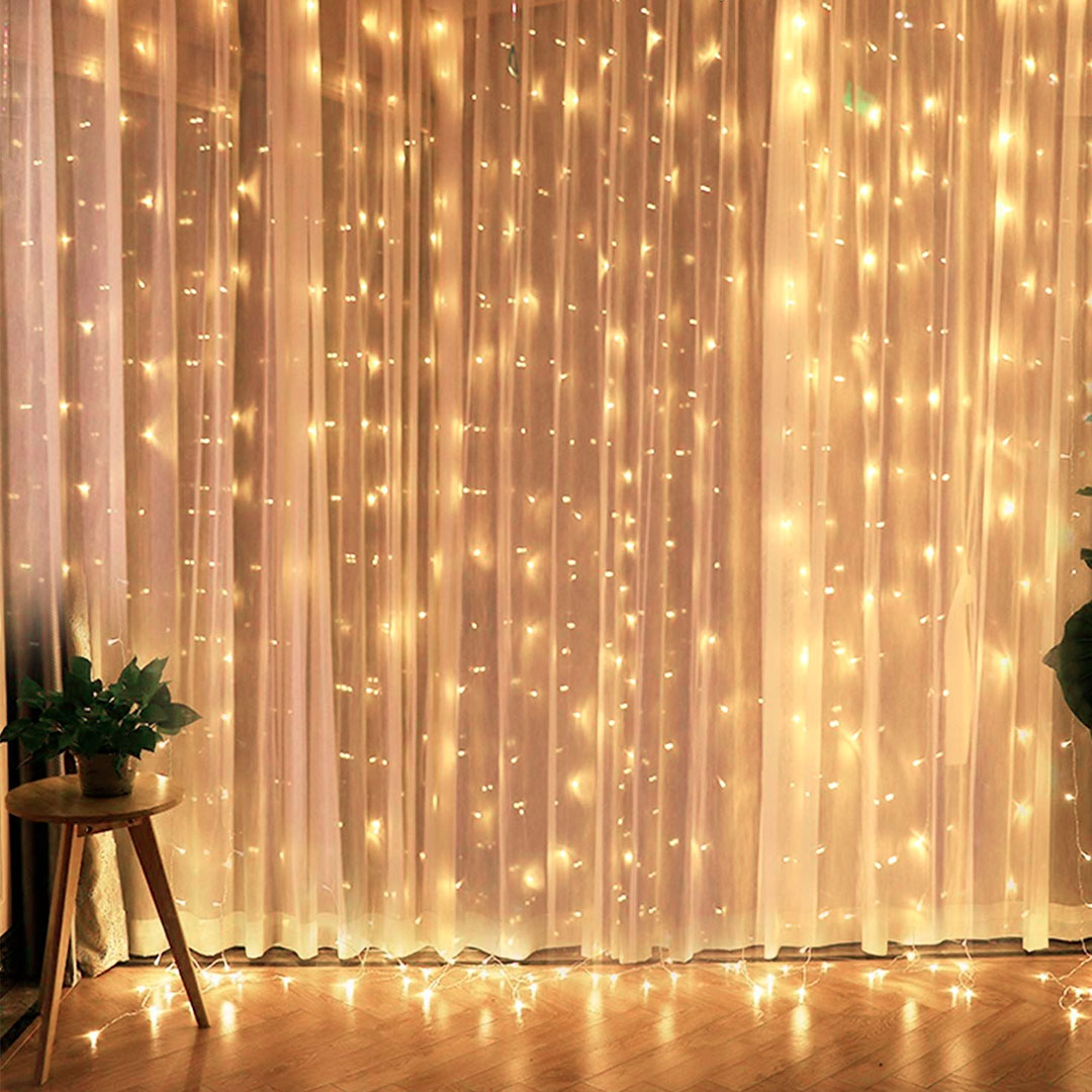 Xmas гірлянда LED (Водоспад 3M*3M) 480-WW Теплий білий — 2