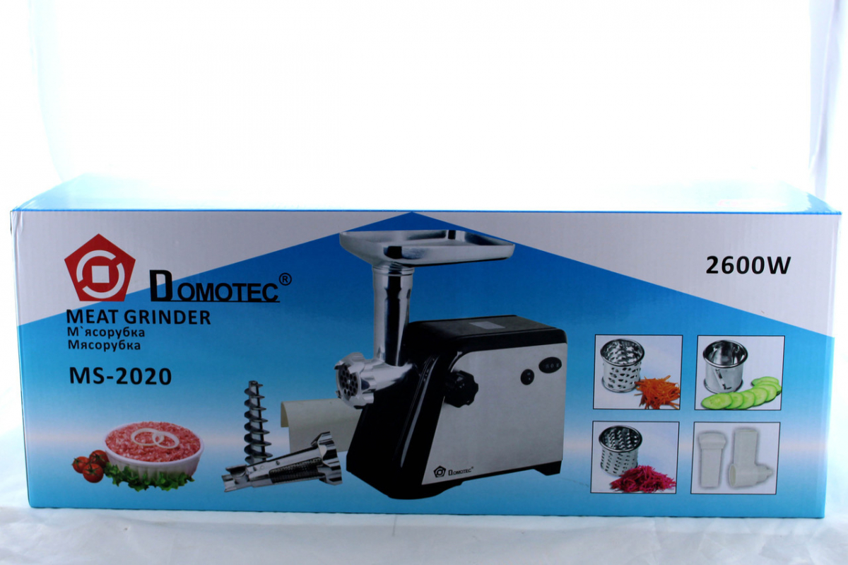 М'ясорубка Domotec MS 2020 \ 2600W \ + соковитискач \ 5в1 — 2