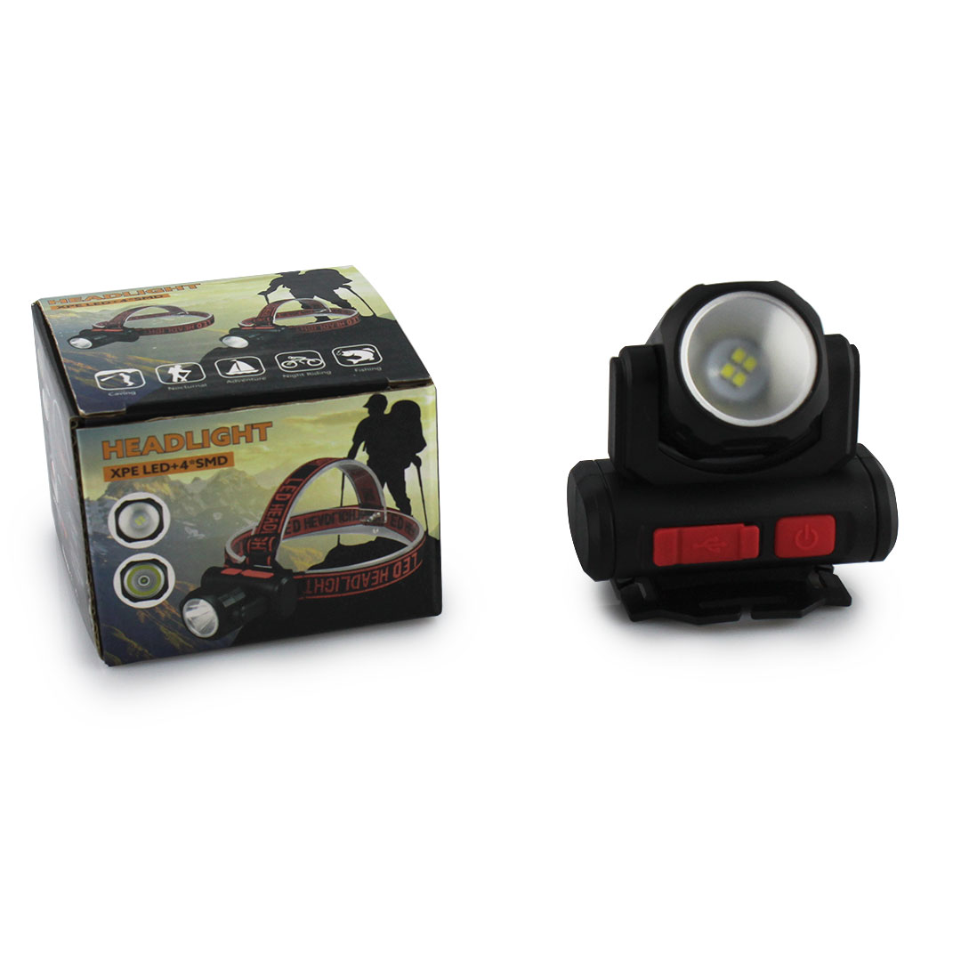 Налобний ліхтар BL 2001 4SMD+XPE USB CHARGE — 2