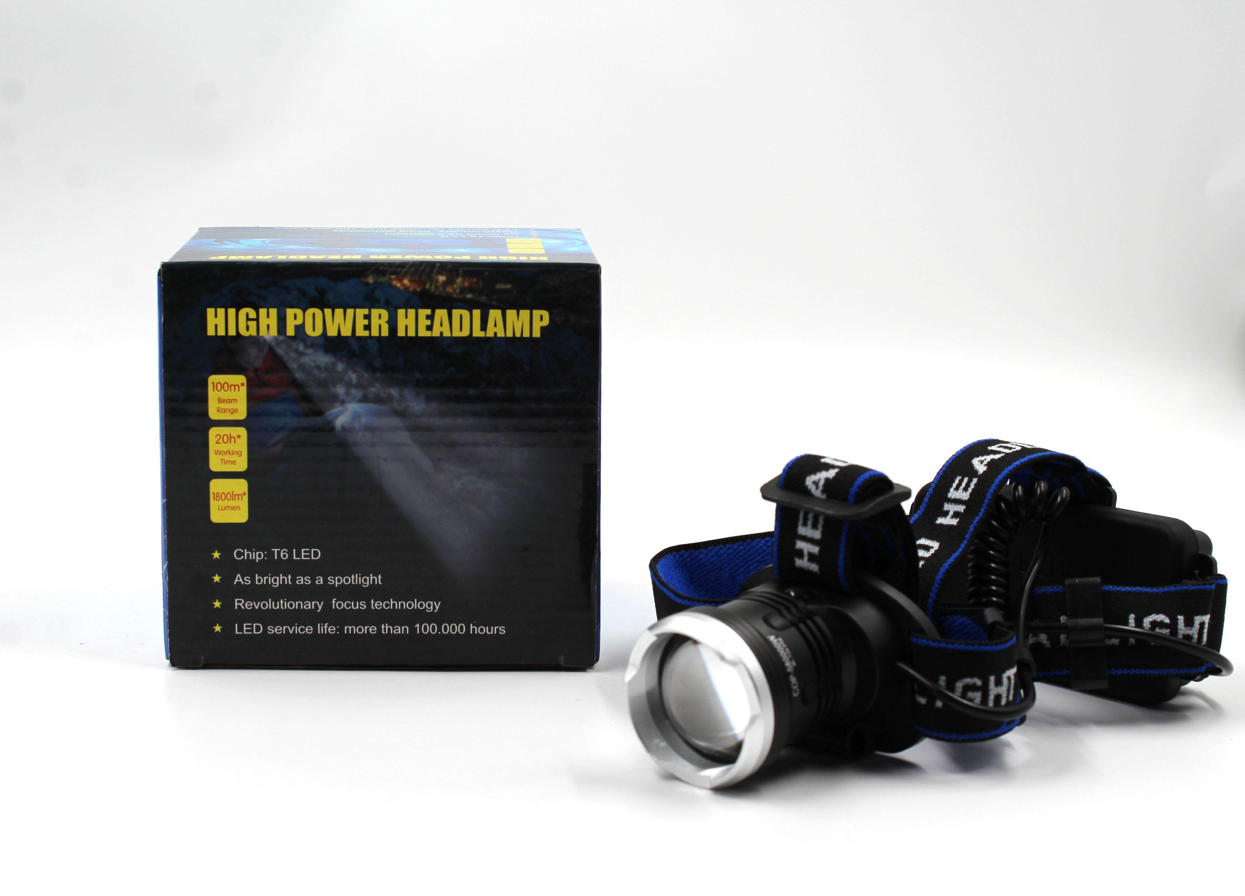 Налобний ліхтар BL T24 - P50 2*18650 battey — 2