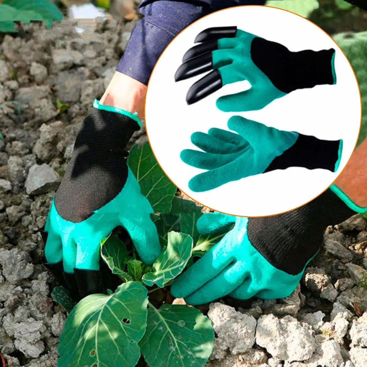 Рукавички з кігтями для саду GARDEN GLOVE — 5