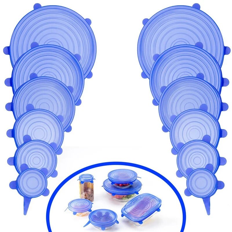 Силіконові універсальні кришки SILICON CAP 6PCS SET