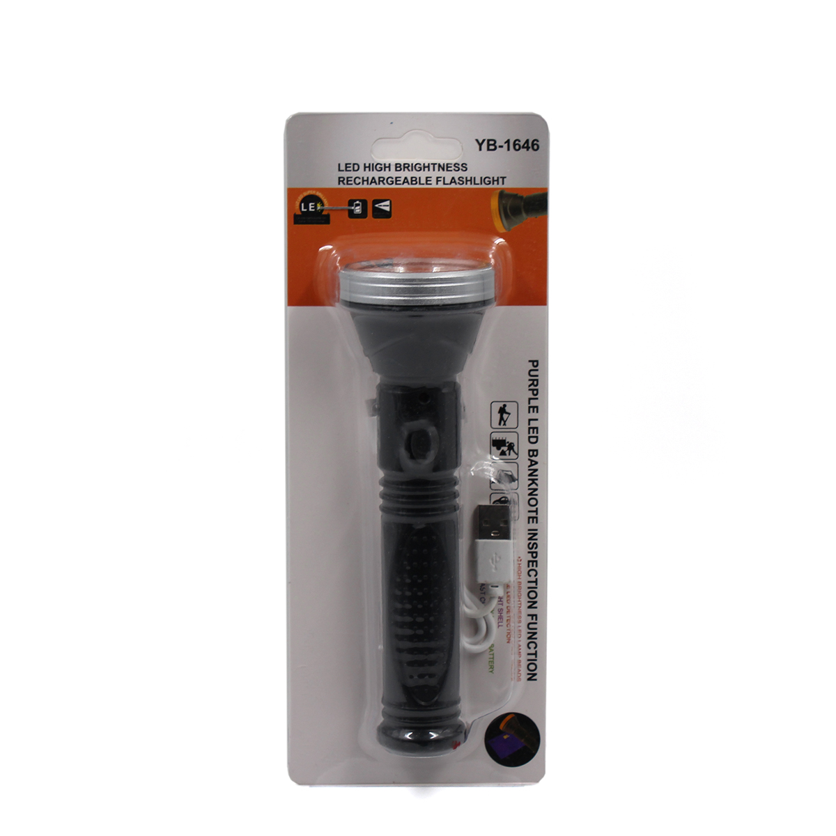 Ліхтарик ручний YNB1646 заряджається від microUSB — 2