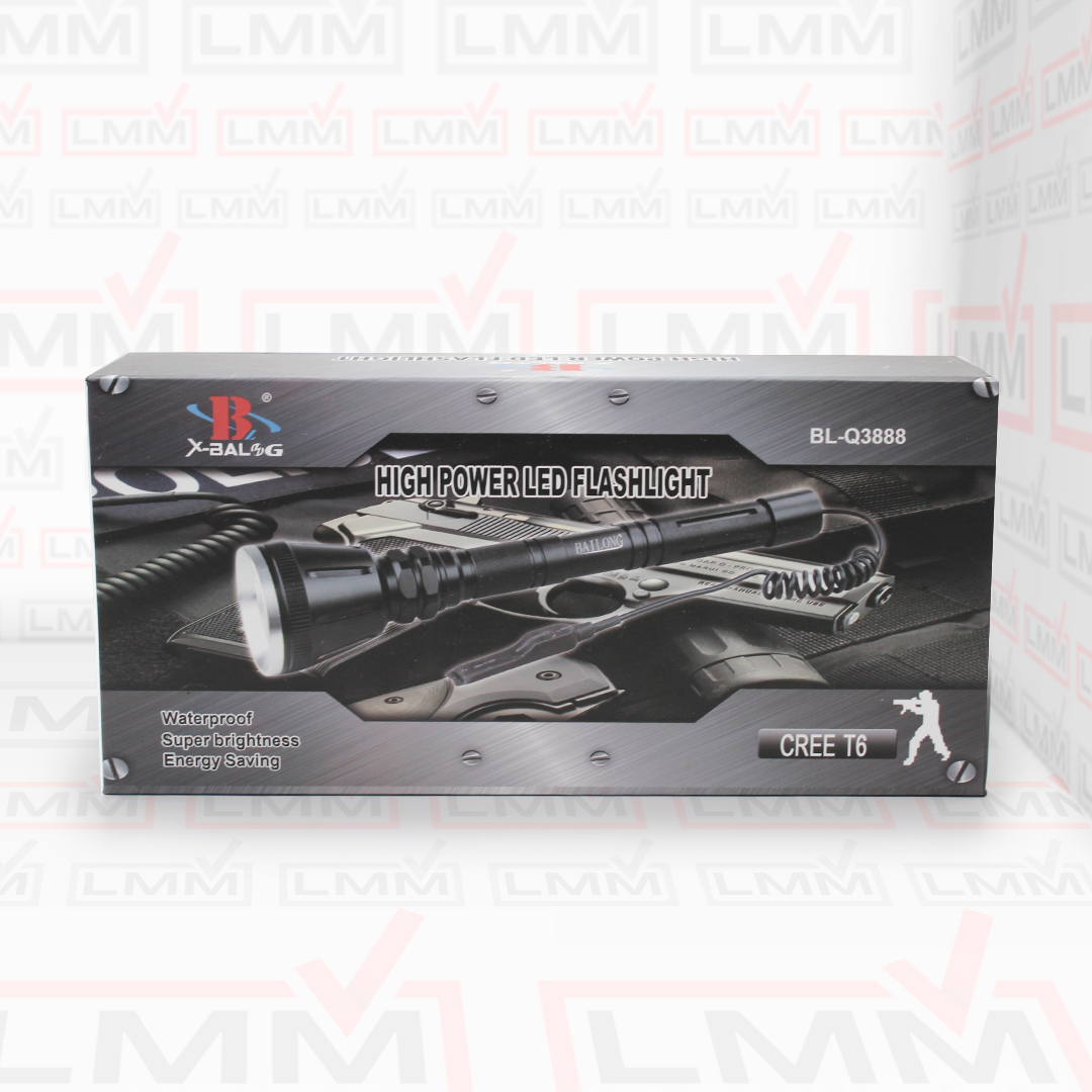 Ліхтарик підстовбурний ручний BL Q3888-T6 3*18650 battery POLICE — 2