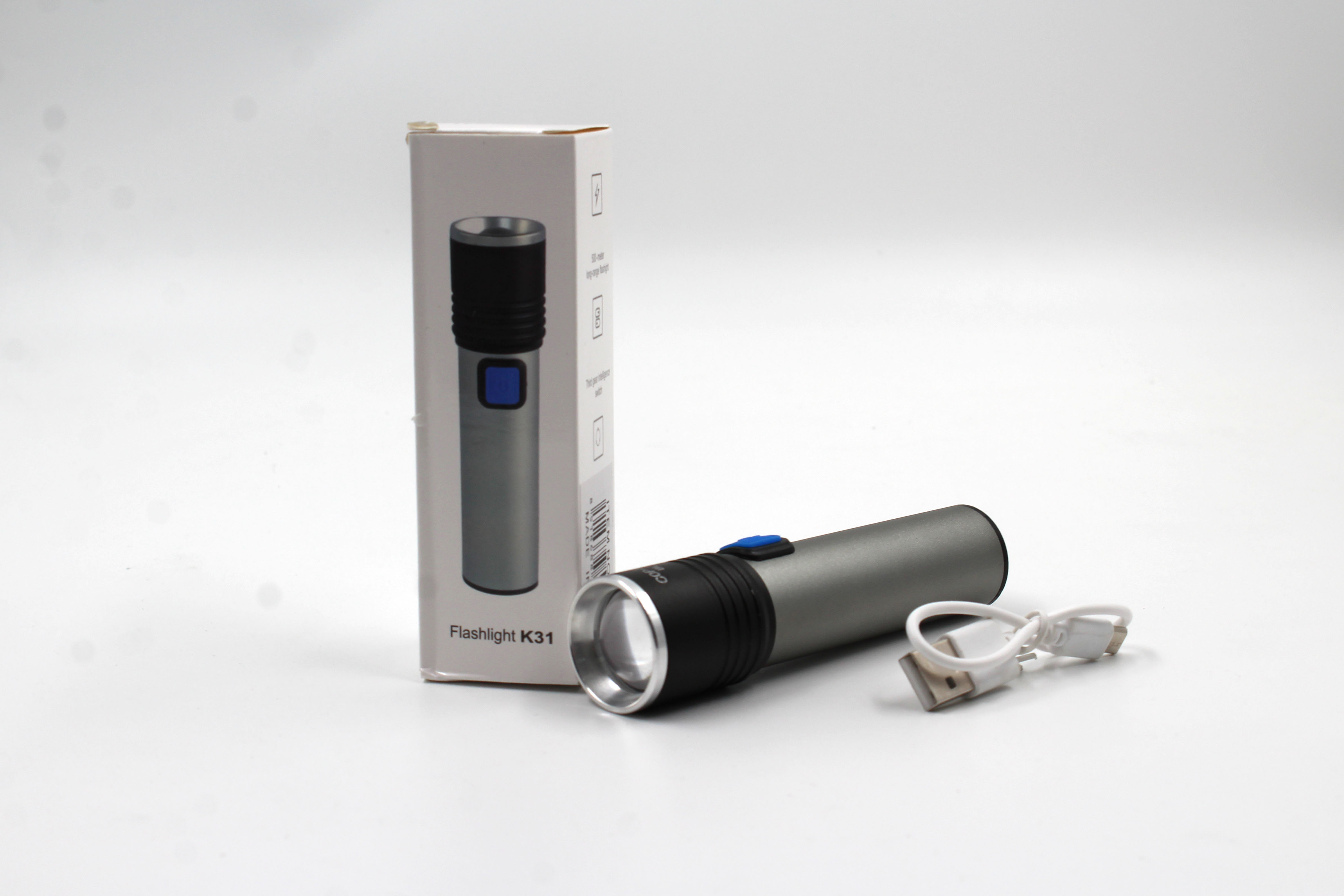 Ліхтарик ручний BL K31 заряджається від microUSB
