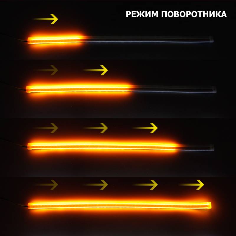 Ходові вогні з поворотником, що біжить Light soft article lamp (габарити, поворотники, аварійка) — 5