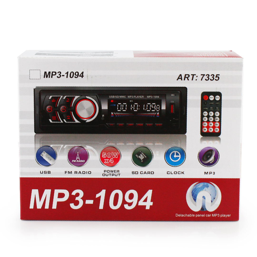 Автомагнітола MP3 1094 BT знімна панель ISO cable
