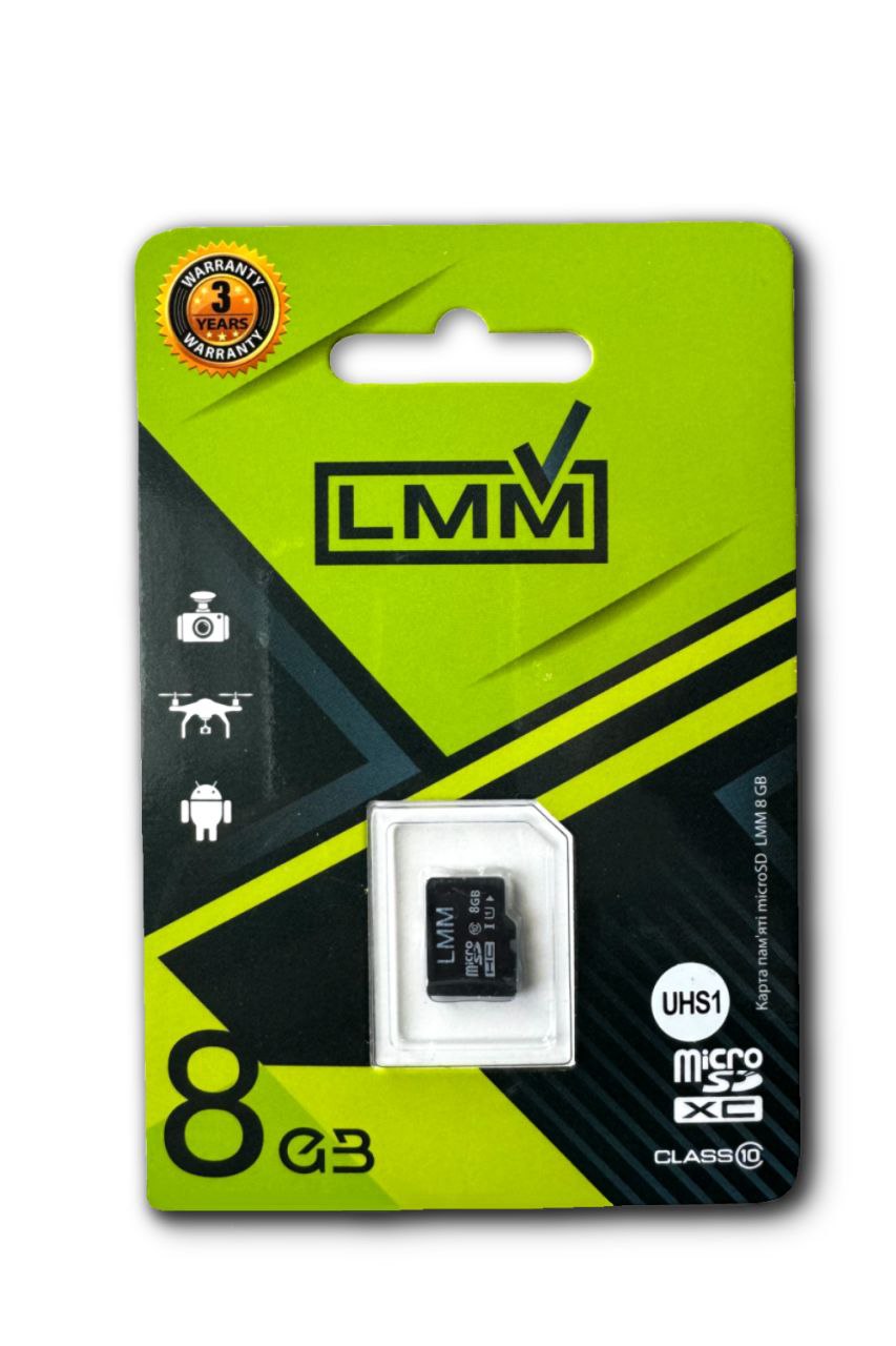 Карта пам'яті microSDHC (UHS-1) 8GB class 10 LMM (без адаптера)