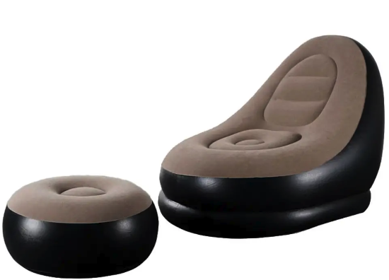 Надувне крісло з пуфом-підставкою для ніг AIR SOFA