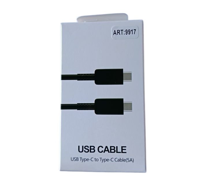 Кабель Type-C - Type-C, 45W, Black Edition, 5A