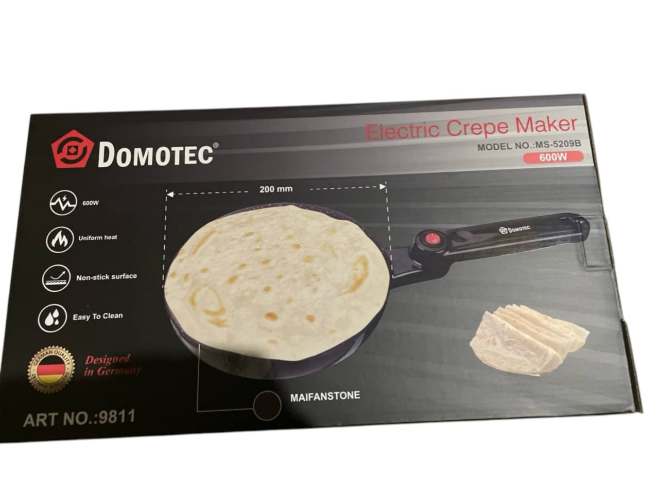 Електрична млинець Domotec MS 5209B Ceramic panel
