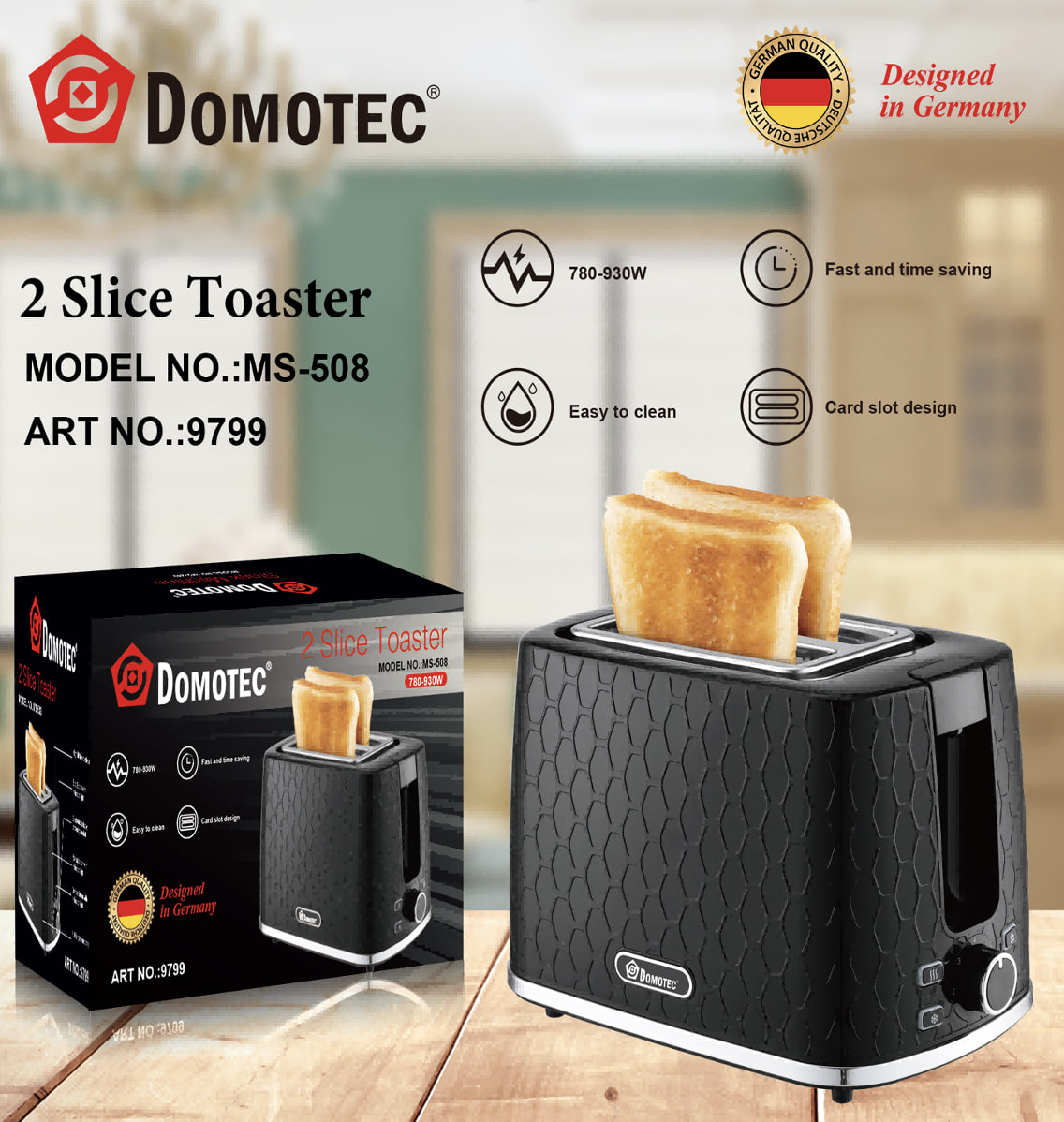 Тостер Domotec MS-508