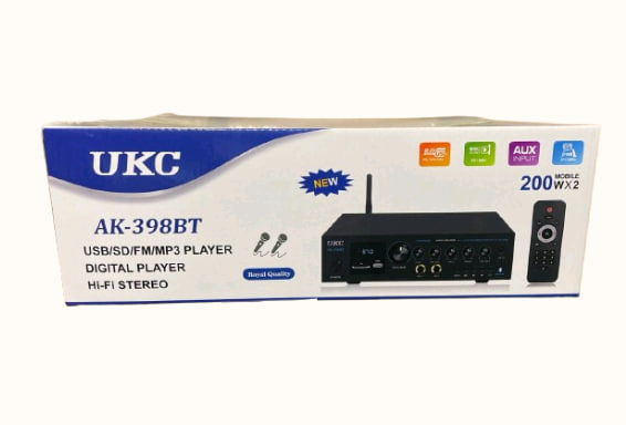 Підсилювач UKC AMP 398 з USB та bluetooth