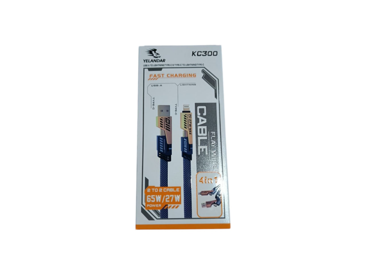Кабель 4в1 KC300 (Lightning, USB Type A, USB Type-C)