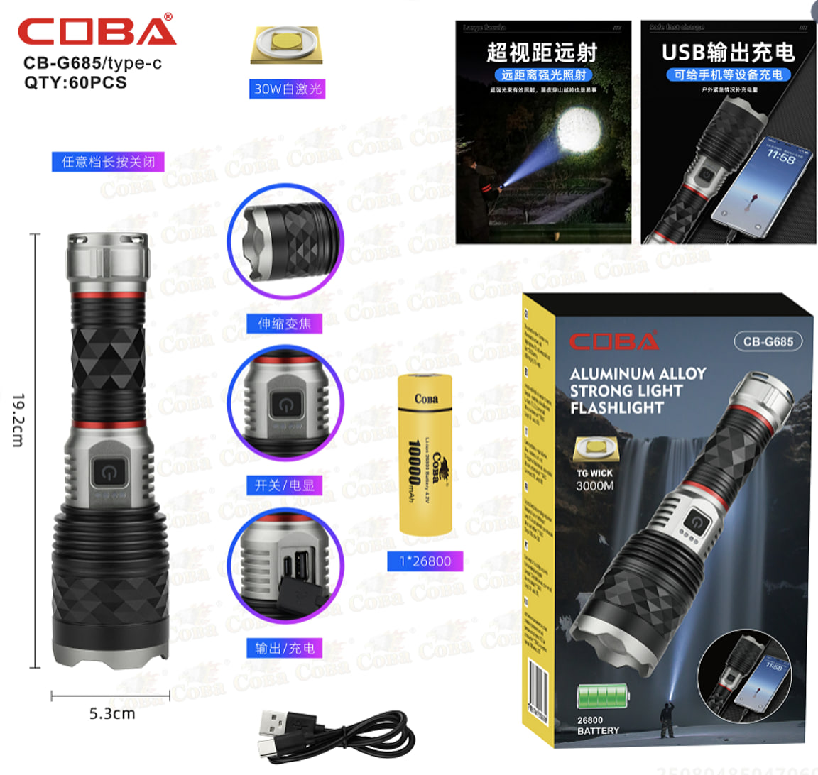 Ліхтарик ручний CB-G685