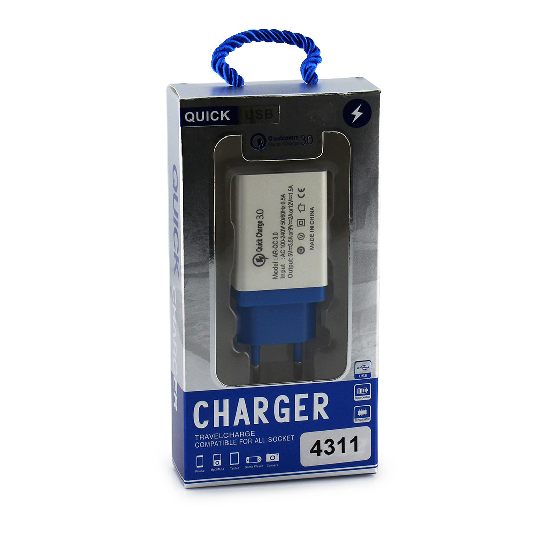 Адаптер із підтримкою QC3.0 Fast Charge USB AR 60 — 2