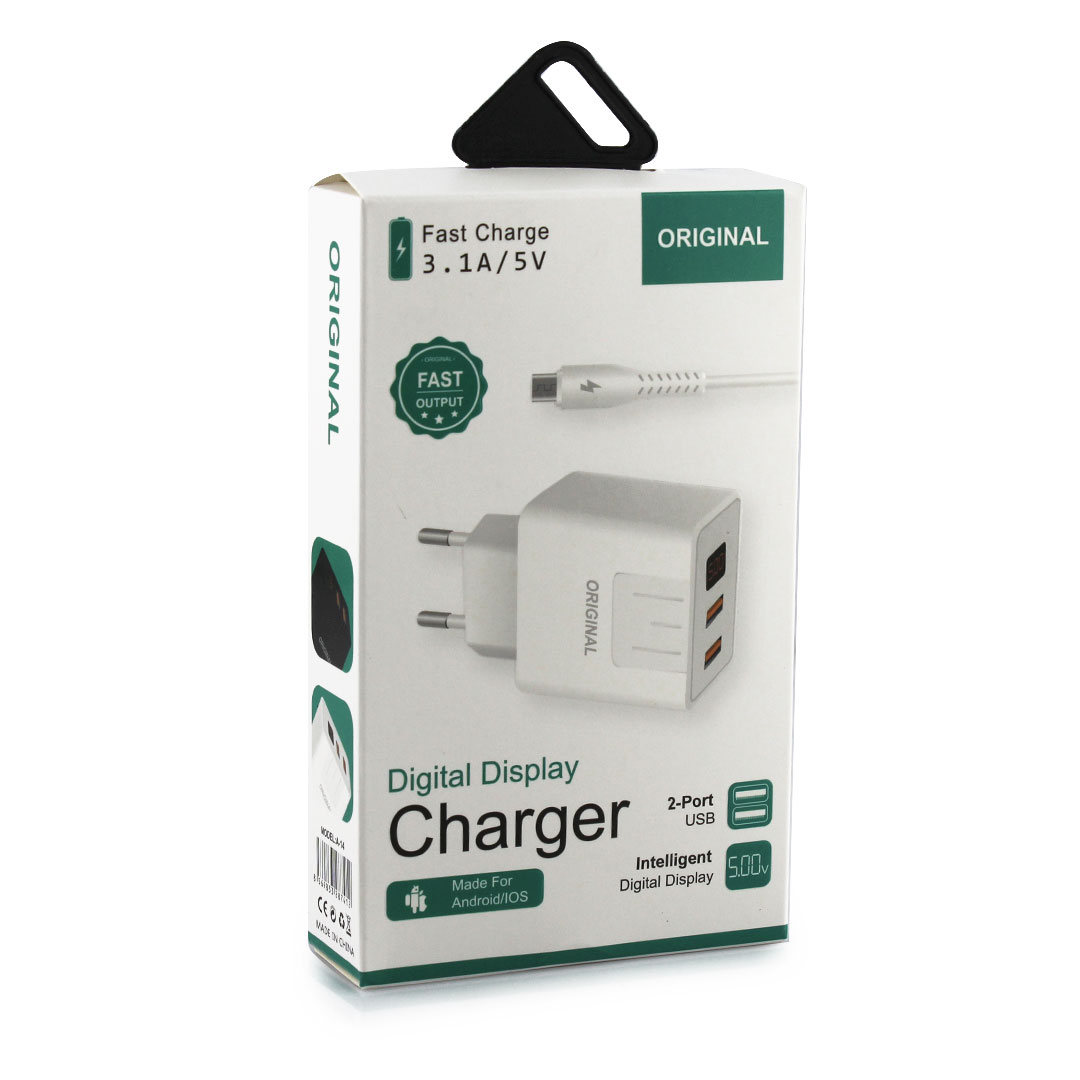 Адаптер на 2 USB з дисплеєм та підтримкою fast charge, CX QC03 — 2