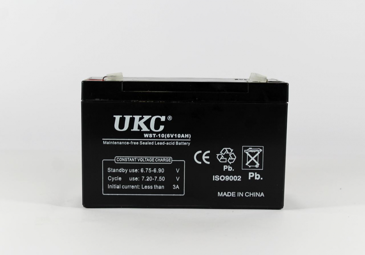 Акумулятор BATTERY 6V 10A UKC (Реальна ємність -30%)
