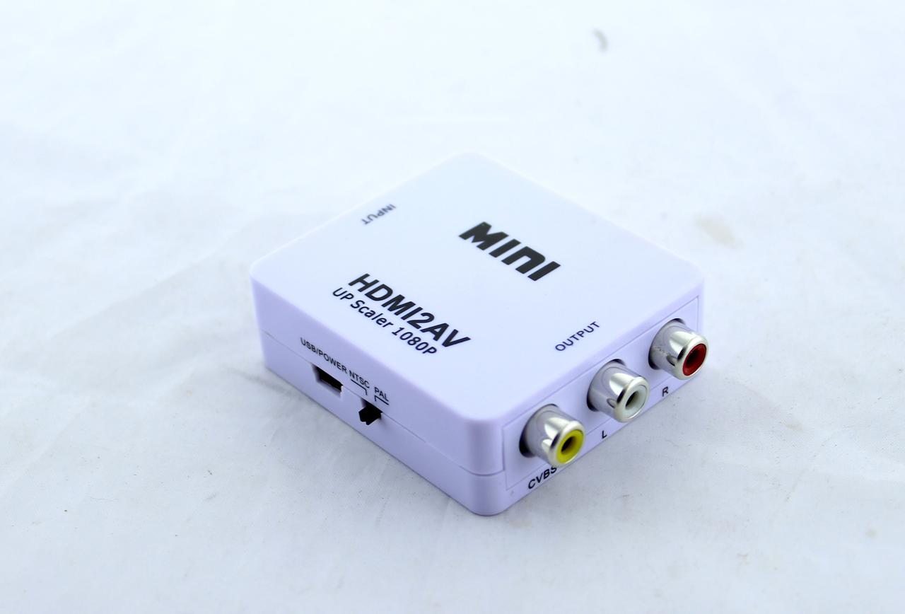 Перехідник Адаптер HDMI RCA, конвертер AV композитного сигналу, підтримка PAL/NTSC