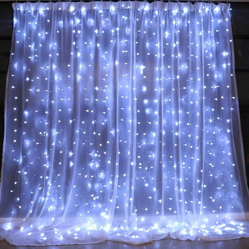 Xmas гірлянд (Штора) 2M*2M) 160 led W-9 Біла (Copper) на мідному дроті+з'єднувач
