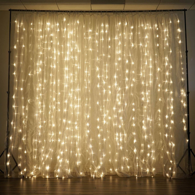 Xmas гірлянд (Штора) 2M*2M) 160 led WW-9 Теплий Біла (Copper) на мідному дроті