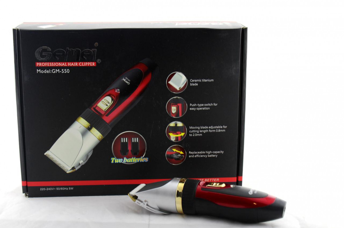 Машинка для стрижки волосся GM 550, акумуляторна — 4
