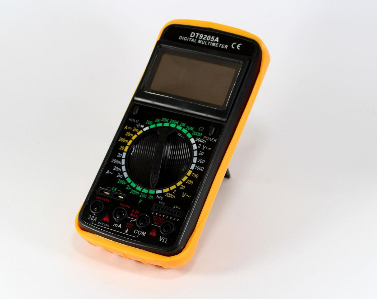 Цифровий мультиметр DT 9205A / Тестер сили струму, напруги, опору, тестування діодів, тра